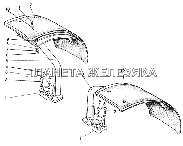 Крылья передних колес МТЗ-923